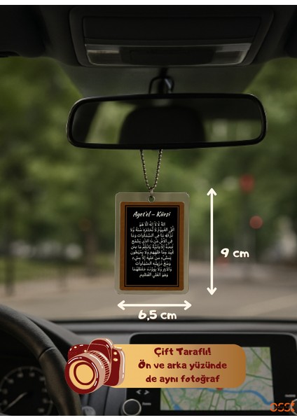 Ayetel Kürsi, Açıklamalı, Kuran, Dikiz Ayna Süsü, Araba Aksesuar, Hediye Araç Içi, Sevgili, Baba, Anne, Hediye fiyatları
