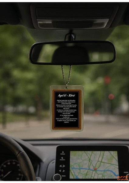Ayetel Kürsi, Açıklamalı, Kuran, Dikiz Ayna Süsü, Araba Aksesuar, Hediye Araç Içi, Sevgili, Baba, Anne, Hediye modelleri