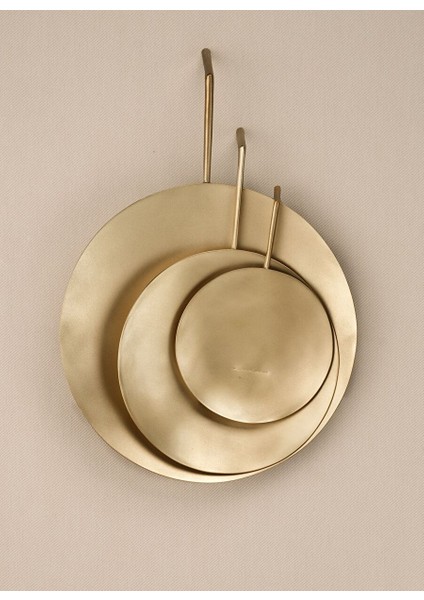 Space Yuvarlak Mat Pirinç Mumluk Dekoratif Obje 10X15 cm fırsatları