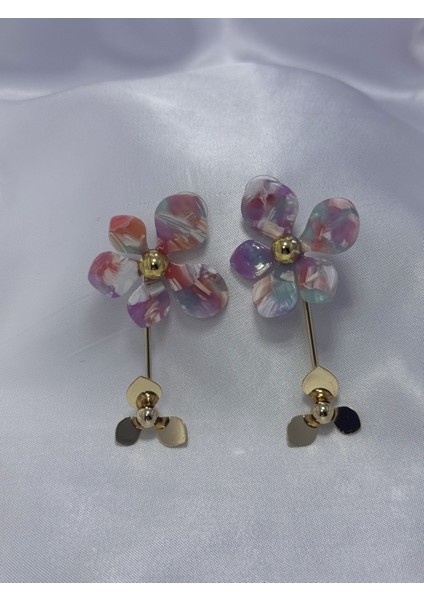 Flora Renkli Gold Küpe fiyatları