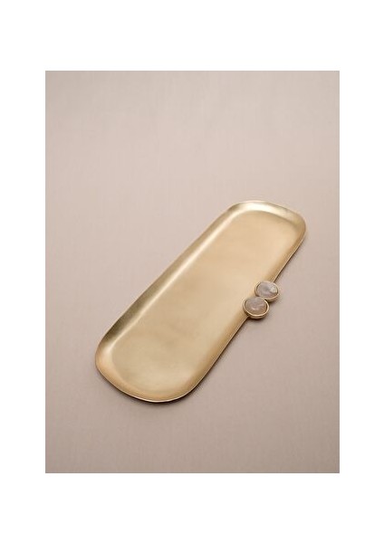 Poppins Mat Pirinç Oval Dekoratif Obje 30X12 cm fiyatları
