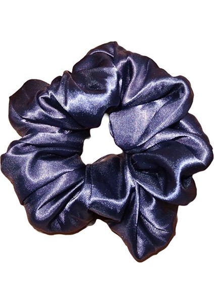 Lacivert Saç Aksesuarı Lacıvert Saten Kumas Toka