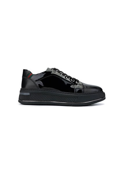 Siyah Erkek Deri Sneaker 381 20551 Erk Ayk SK24-25