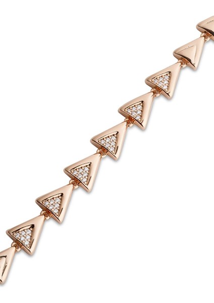 Rosegold Üçgen Altın Kaplama Kadın Bileklik modelleri