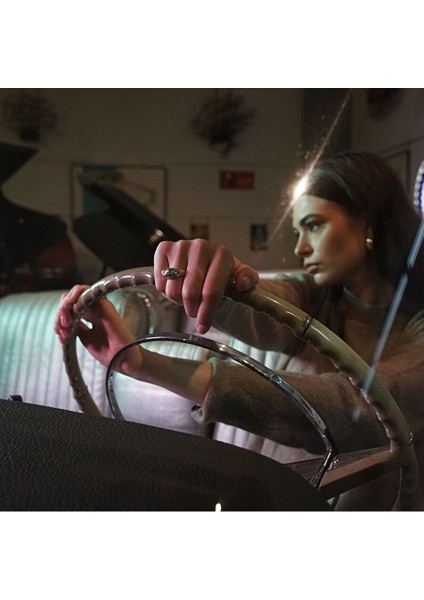 Pary Amorf Oval Yüzük Parlak Gümüş modelleri