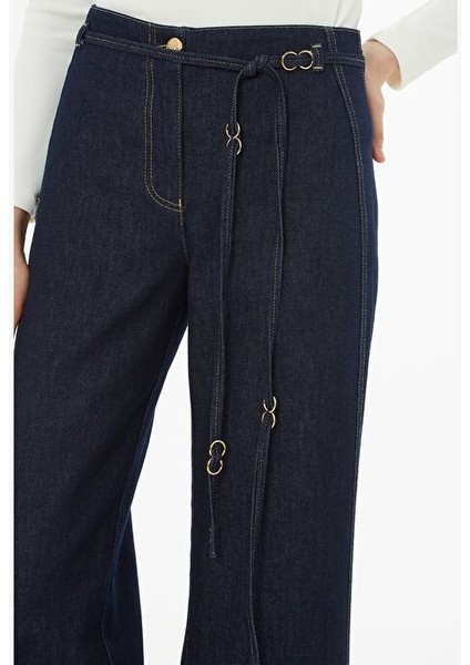 Duble Paçalı Kuşaklı Jean Pantolon fiyatları