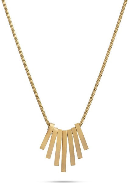 Yedi Çubuk Altın Kaplama Kadın Kolye