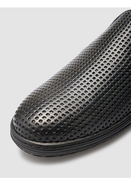 %100 Hakiki Deri Siyah Erkek Loafer