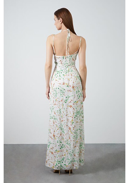 Ip Askılı Uzun Sıfır Kol Ekru Elbise fırsatları