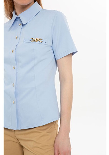 Kısa Kollu Mavi Gömlek modelleri