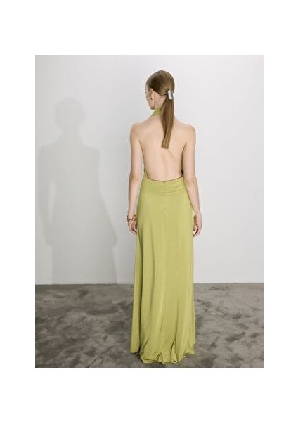 Juliette Uzun Jarse Elbise Yeşil modelleri