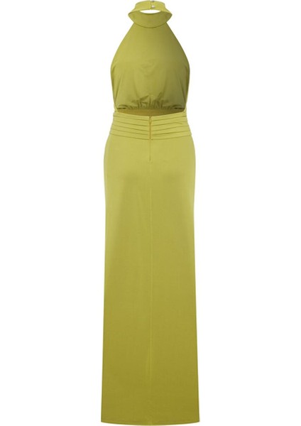 Juliette Uzun Jarse Elbise Yeşil indirimleri