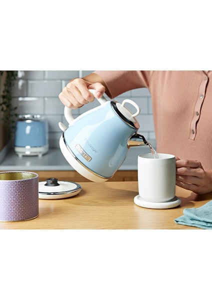 Vintage 1l Su Isıtıcı Kettle Mavi modelleri