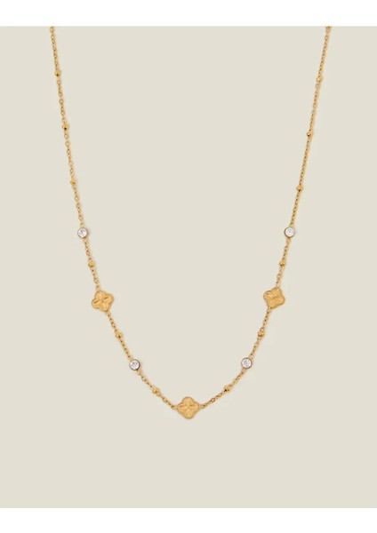 Z Taşlı Çiçekli Kolye Altın Kaplama fiyatları