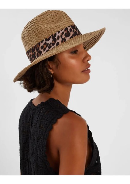 Leopar Hasır Şapka modelleri