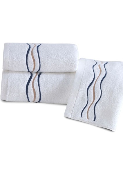 Toscana Nakışlı Premium 3'lü Havlu Seti