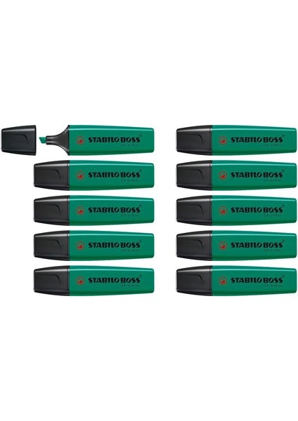 Stabilo Fosforlu Kalem Boss Turkuaz 10'lu Paket