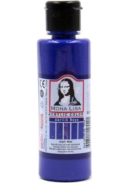Monalisa Akrilik Boya 70 ml Prusya Mavi 12'li Paket