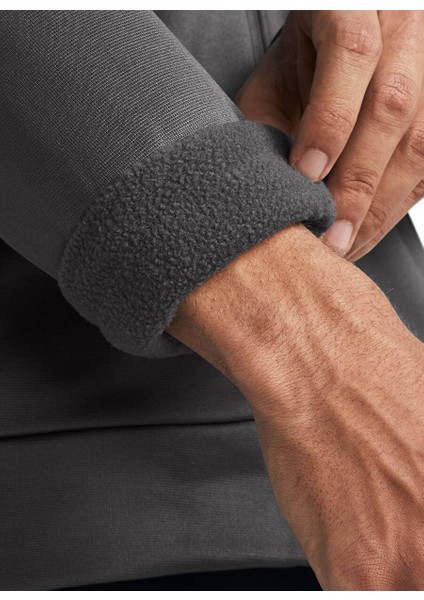 1373357-025-UA Armour Fleece Fz Hoo Gri Erkek Zip Ceket modelleri