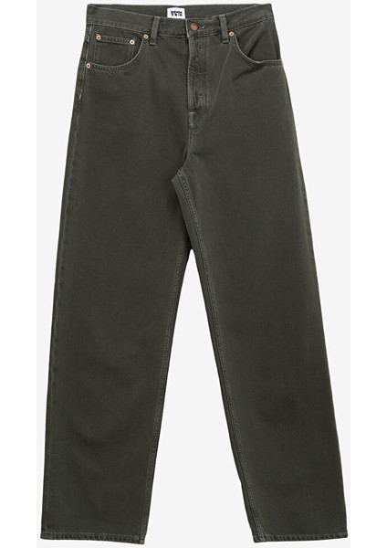DT10483 Boyısh Relaxed Straight Fit Füme Kadın Normal Bel Relaxed Denim Pantolon