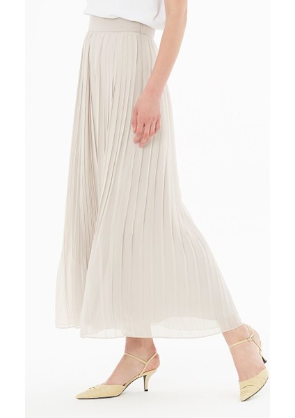 Pilise Detaylı Şifon Etek modelleri