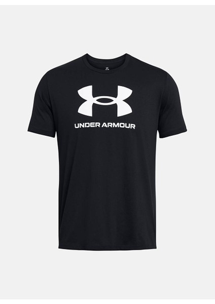 1382911-001-UA Sportstyle Ss Siyah Bisiklet Normal Baskılı Erkek T-Shirt modelleri