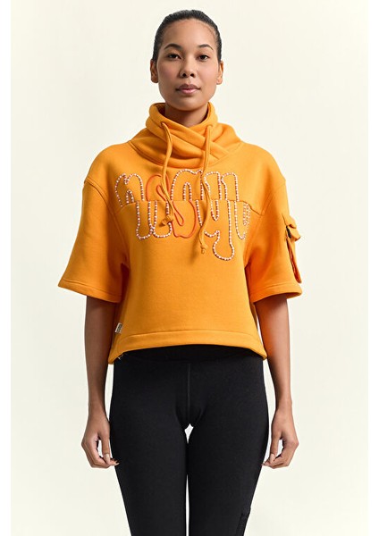Enu Crop Top Sweat - Damask