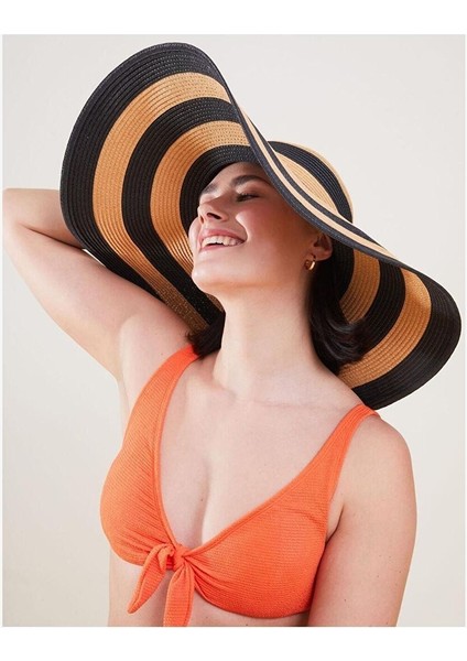 Strıpe Floppy Hat Natural