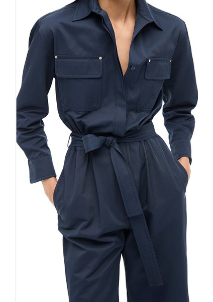 Lacivert Gömlek Yaka Boru Paça Tulum fiyatları