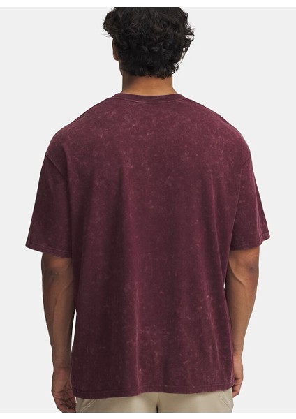 1389147-600-UA Hw Os Logo Wash Ss Bordo Bisiklet Normal Düz Erkek T-Shirt fiyatları