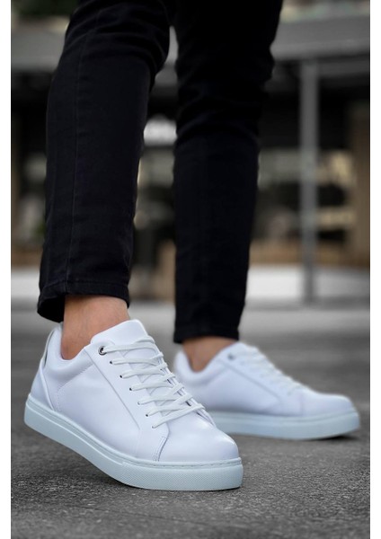 Kb-Bx1 Kuback Beyaz Cilt Yüksek Beyaz Taban Günlük Erkek Ayakkabı