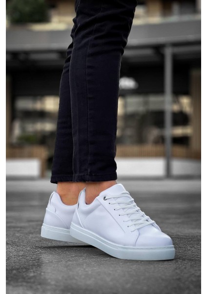 Kb-Bx1 Kuback Beyaz Cilt Yüksek Beyaz Taban Günlük Erkek Ayakkabı modelleri