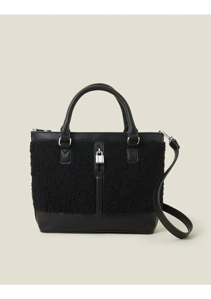 Kürklü El Çantası Siyah indirimleri