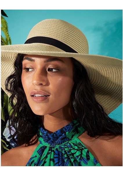 Fedora Wıth Brown Trım Natural fiyatları