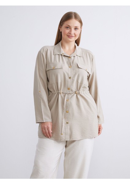 Yeni Sezon Gömlek Yaka Büzgülü Kadın Ceket fiyatları