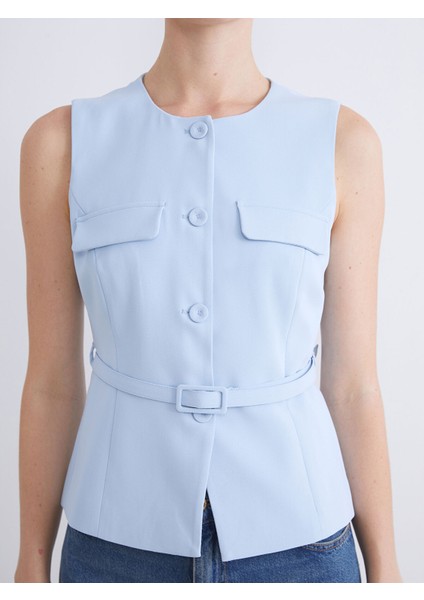 Yeni Sezon Bisiklet Yaka Krep Kadın Yelek modelleri