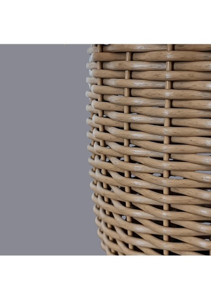 Cerna Kahverengi Rattan Abajur modelleri