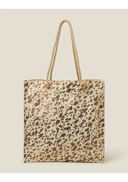 Metalic Plaj Çantası Bronz