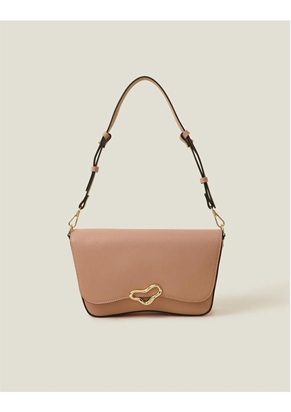 Metal Detaıl Shoulder Pale Pink