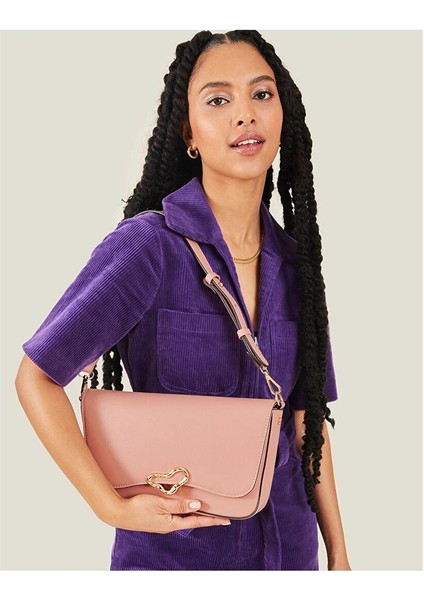 Metal Detaıl Shoulder Pale Pink fırsatları