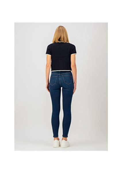 Koyu Indigo Kadın Skinny Fit Denim Pantolon DT10890 fırsatları