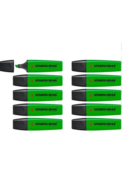 Stabilo Fosforlu Kalem Boss Pastel Yeşil 10'lu Paket