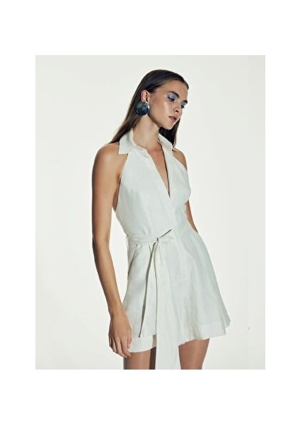 Mindy Keten Tulum Beyaz