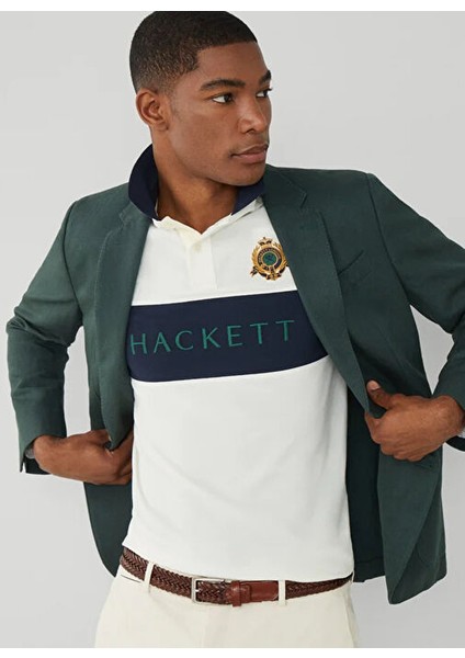 Beyaz Erkek Slim Fit Polo T-Shirt HM563265