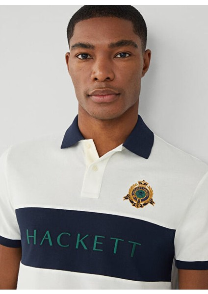 Beyaz Erkek Slim Fit Polo T-Shirt HM563265 modelleri