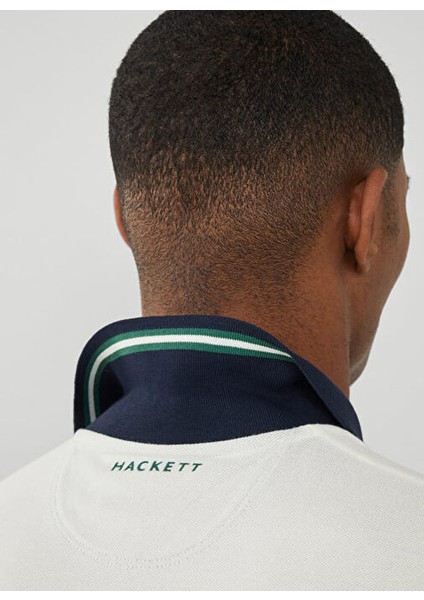 Beyaz Erkek Slim Fit Polo T-Shirt HM563265 indirimleri