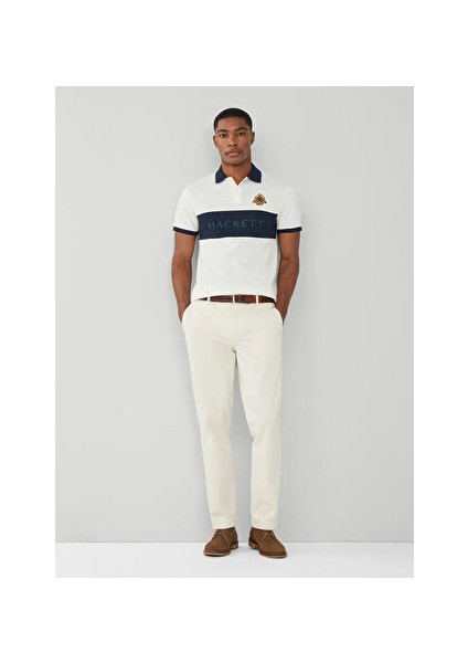 Beyaz Erkek Slim Fit Polo T-Shirt HM563265