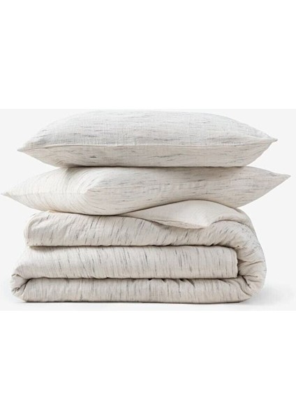 Koza Pamuk Çift Kişilik Nevresim Siyah Cizgi Efektli 200X220 fiyatları