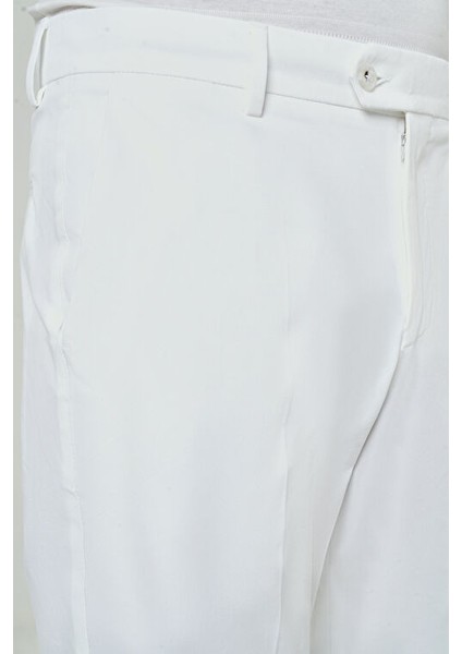Erkek 4 Cep Spor Pantolon Beyaz PNS23Y23109_D01 fırsatları