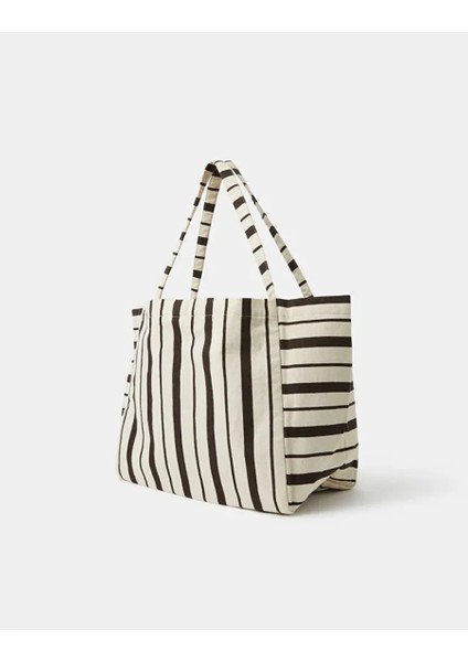 Çizgili Palmiye Nakışlı Omuz Çantası modelleri